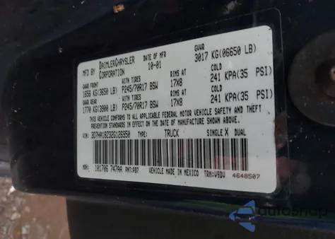 2002 Dodge Ram 1500 St из США, поврежденный, VIN 3D7HA18Z32G126950